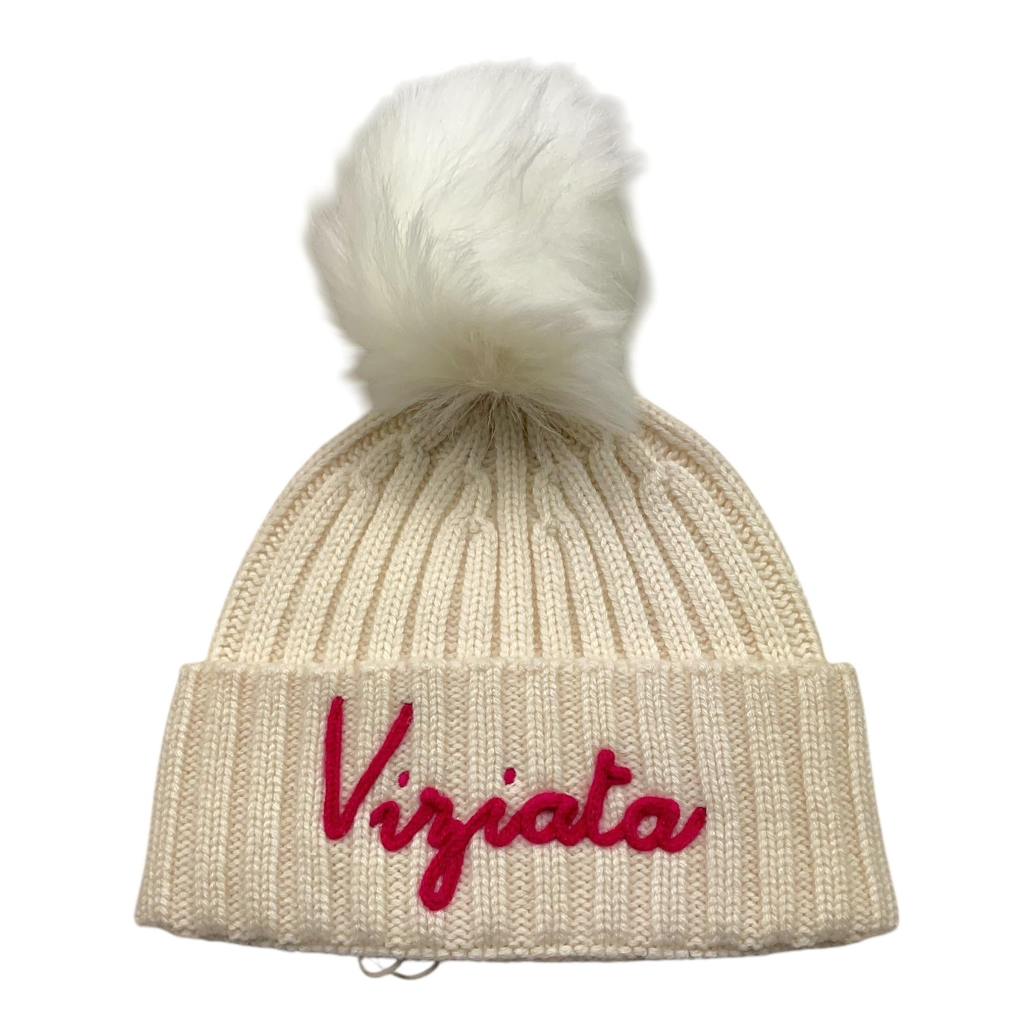 SAINT BARTH cappello tinta unita con pon pon Panna per Bambina WENG00 PANNA SAINT BARTH