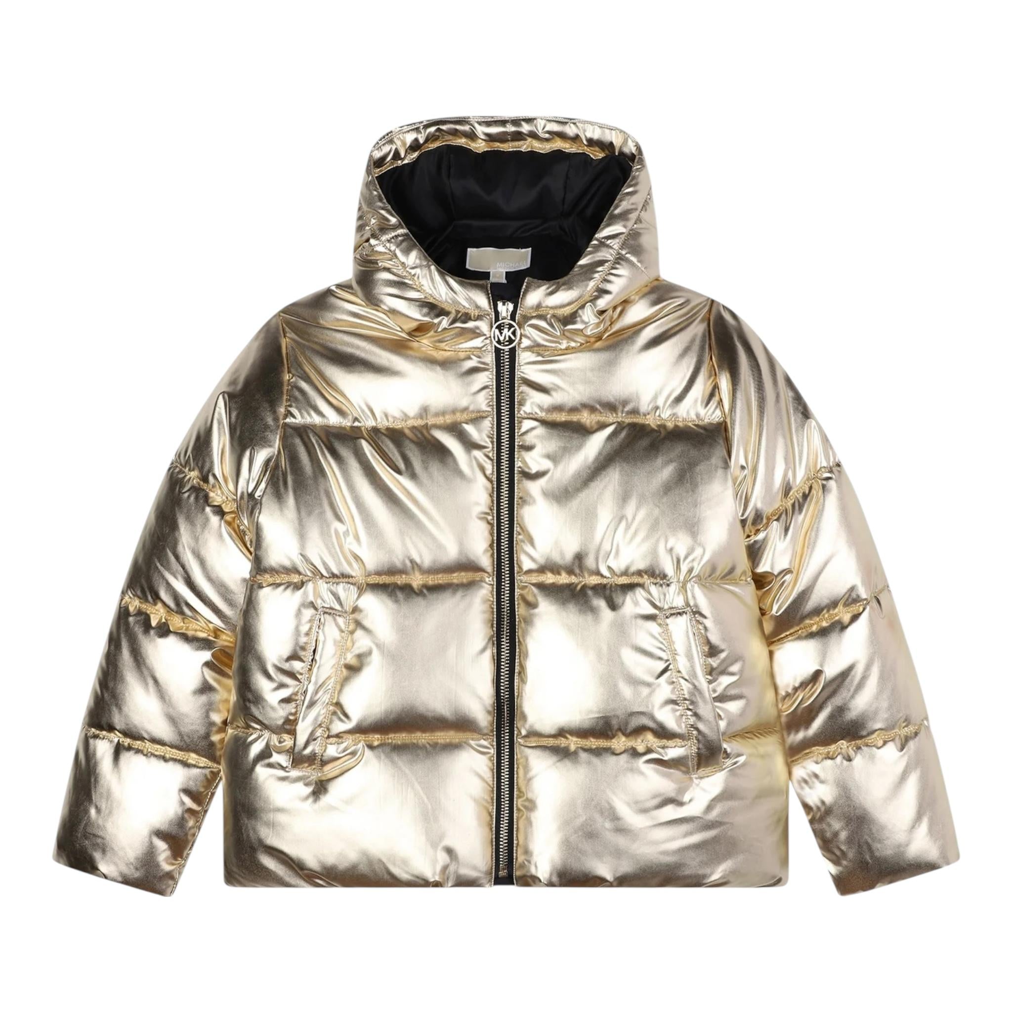 MICHAEL KORS giubbino tinta unita con cappuccio Oro per Bambina R30187 ORO MICHAEL KORS