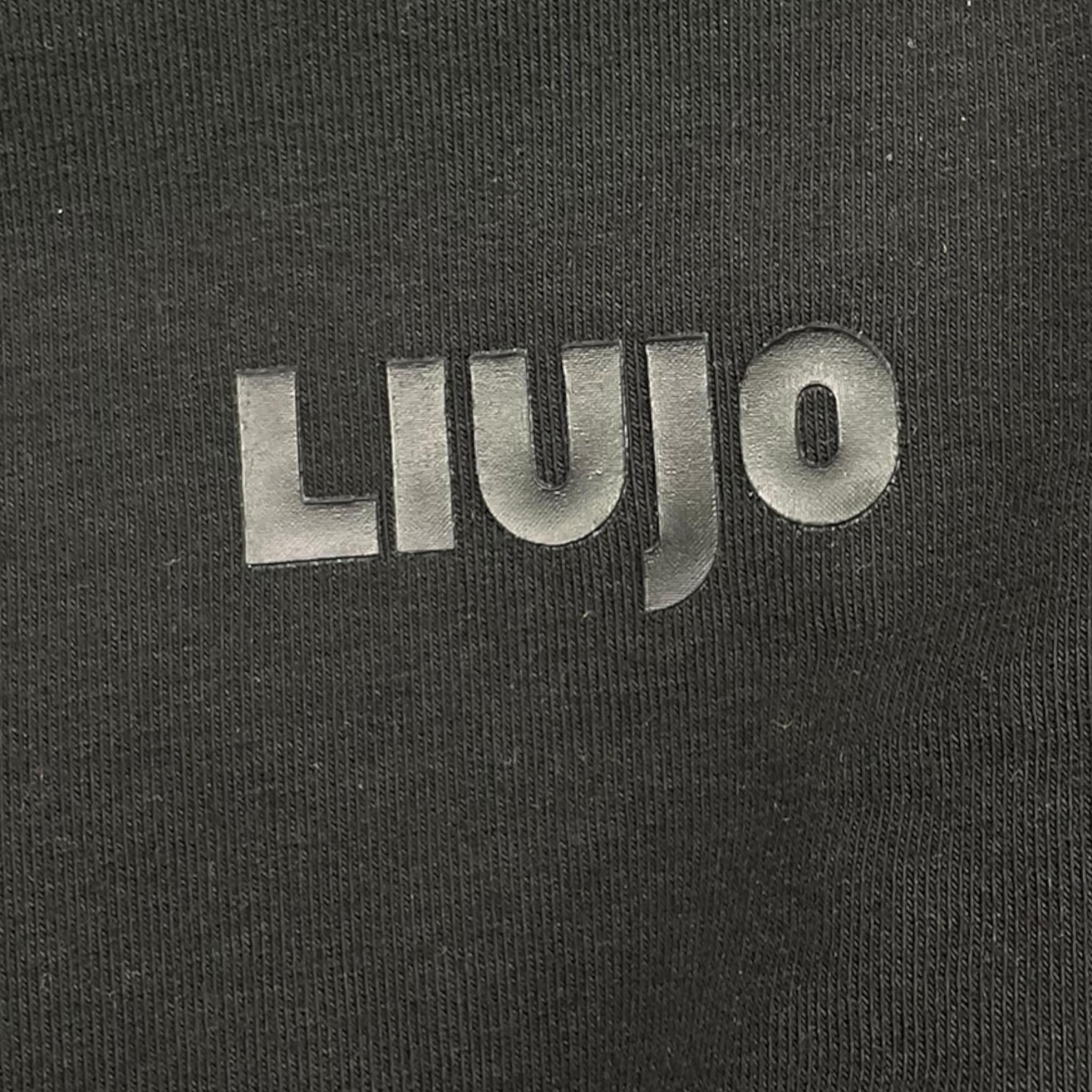 LIU JO felpa chiusa girocollo tinta unita con stampa Nero per Bambina GF4067X NERO LIU JO