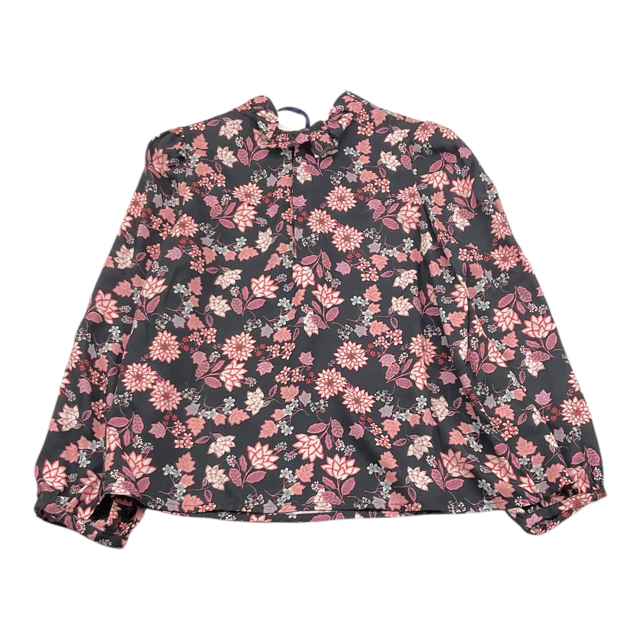 PICCOLA LUDO camicia tinta unita con fantasia fiori Nero per Bambina BS9WB032 NERO PICCOLA LUDO