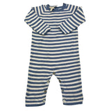 MAGNIFICIO DI VERONA tutina manica lunga fantasia a righe Bianco/azzurro per Neonato 045116 BIANCO/AZZURRO MAGNIFICIO DI VERONA