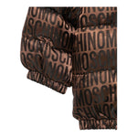 MOSCHINO giubbino tinta unita con cappuccio con stampe logo Marrone per Neonato MUS02OXX MARRONE MOSCHINO