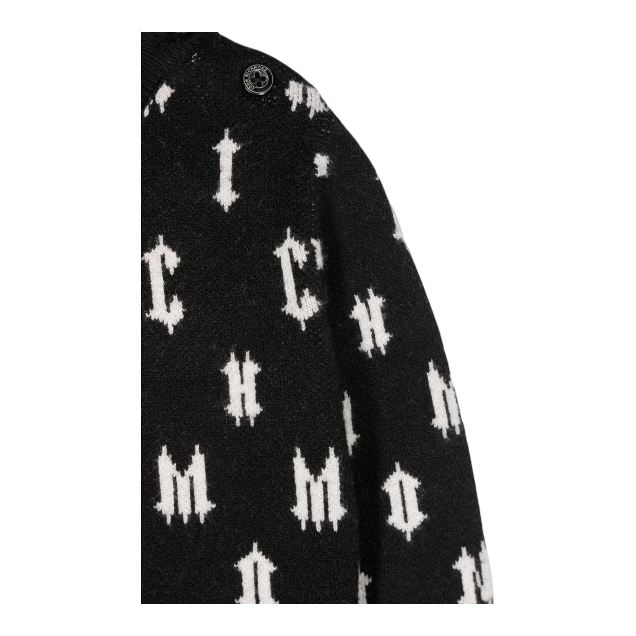 JOHN RICHMOND maglia tinta unita girocollo logata Nero per Neonato RIA24033MA NERO JOHN RICHMOND
