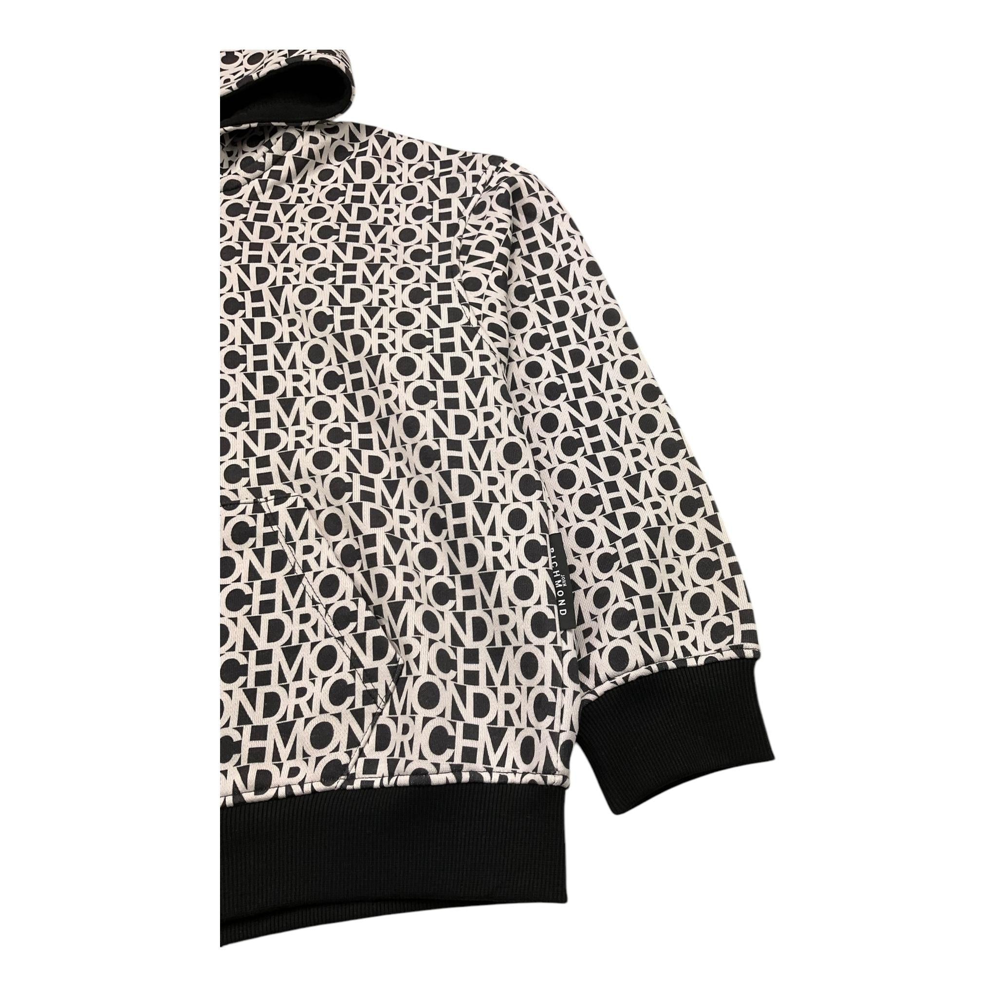 JOHN RICHMOND felpa con zip e cappuccio stampa fantasia Bianco/nero per Bambino RBA25045FE BIANCO/NERO JOHN RICHMOND