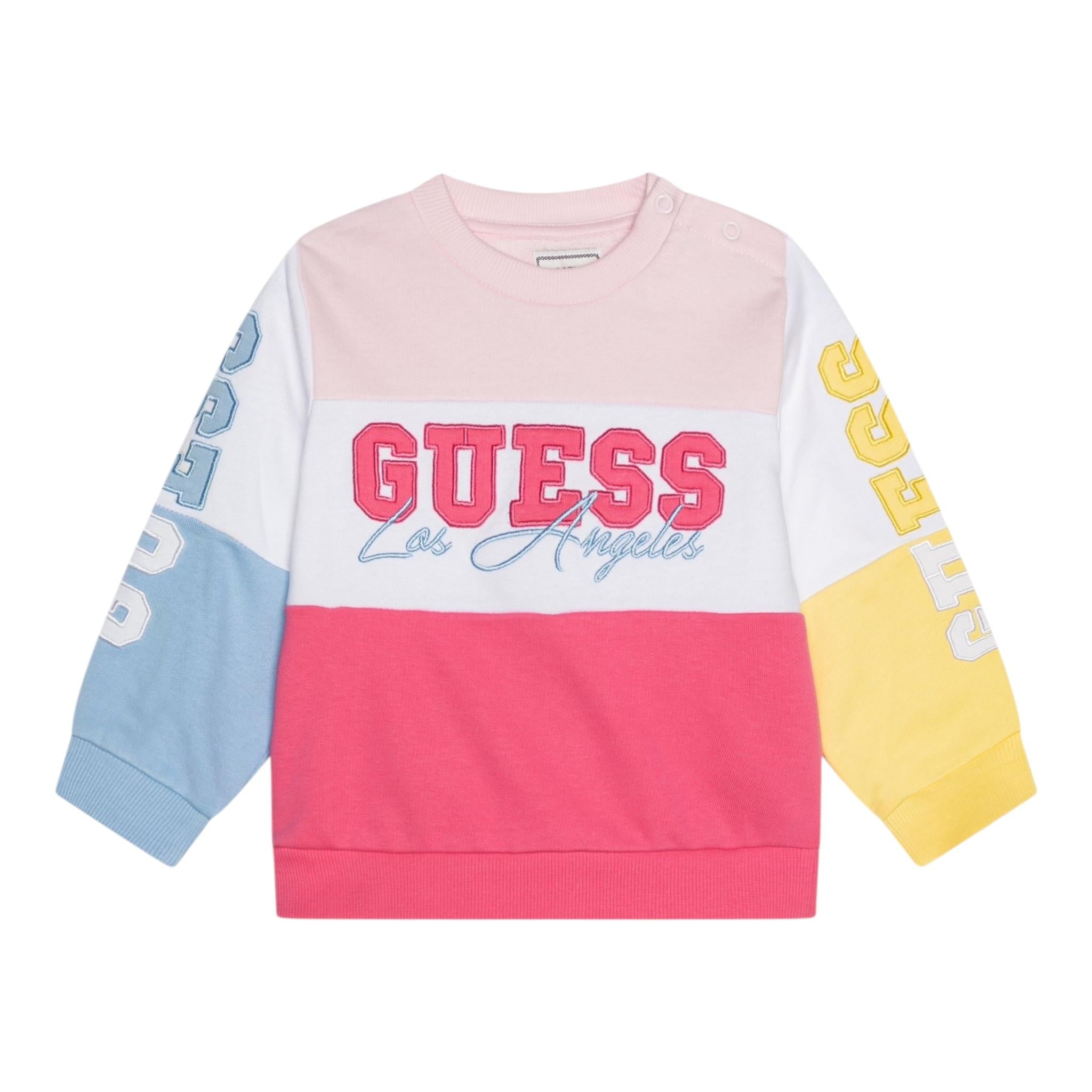 GUESS felpa chiusa multicolor girocollo Multicolor per Neonata KA4Q03KA6R3 MULTICOLOR GUESS