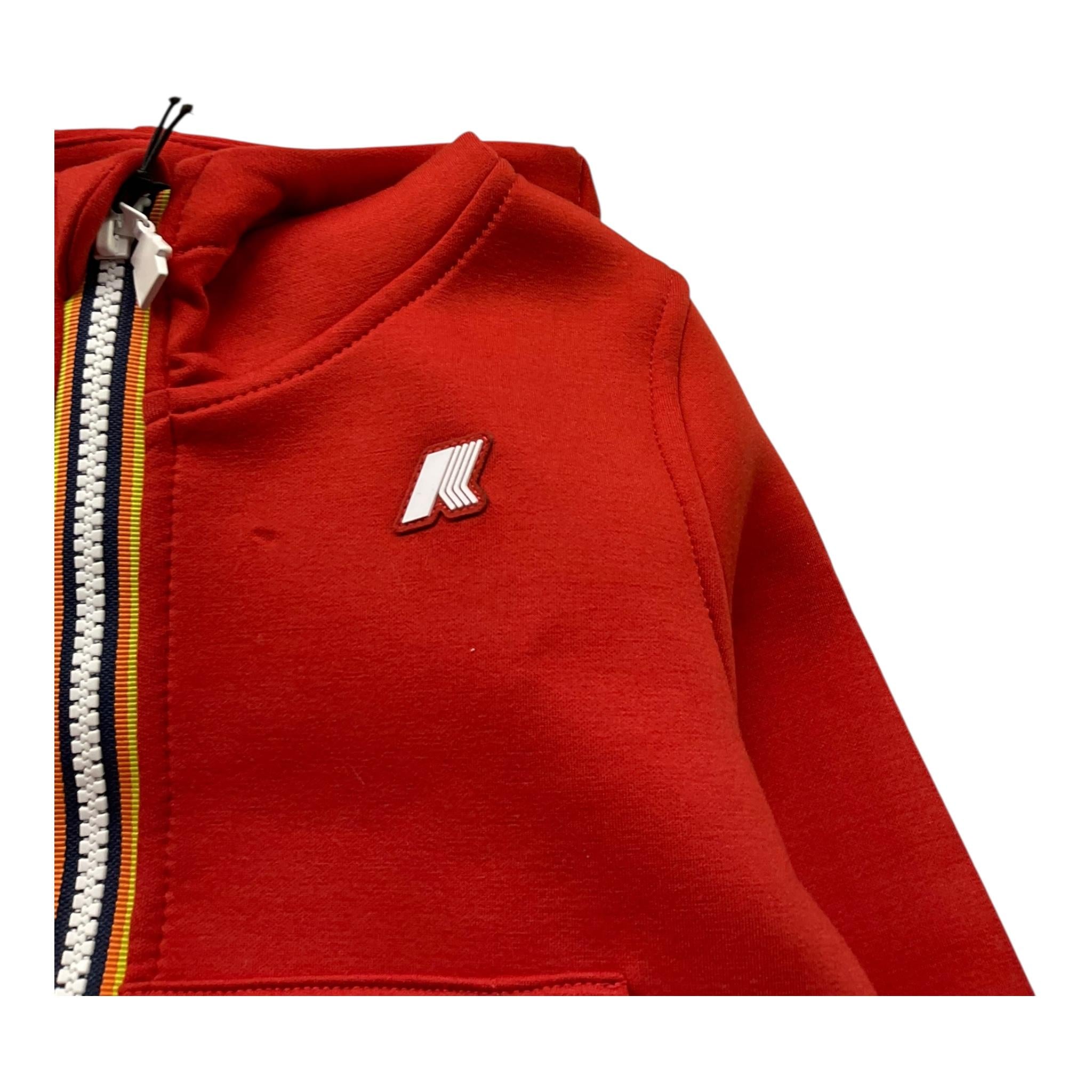 K-WAY felpa tinta unita con zip e cappuccio Arancione per Bambino K2124RWX ARANCIONE K-WAY
