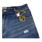 GAELLE jeans tinta unita con girovita regolabile Blu per Bambina 2741PD00309XXX BLU GAELLE