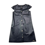 GUESS abito mezza manica tinta unita in ecopelle Nero per Bambina J3YK09WE8D0 NERO GUESS