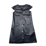 GUESS abito mezza manica tinta unita in ecopelle Nero per Bambina J3YK09WE8D0 NERO GUESS