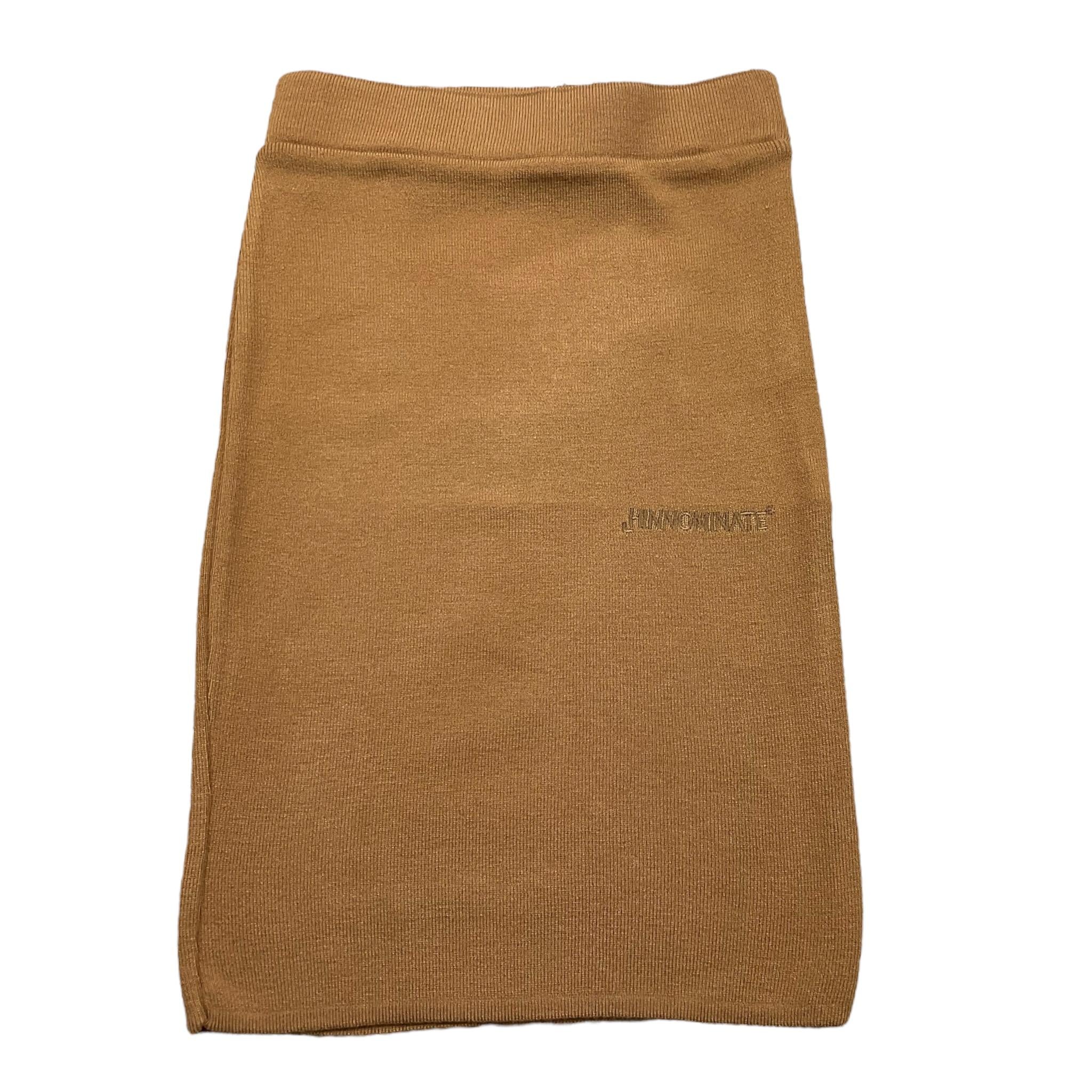 HINNOMINATE gonna in maglia tinta unita con logo Beige per Bambina 3641GW00065 BEIGE HINNOMINATE