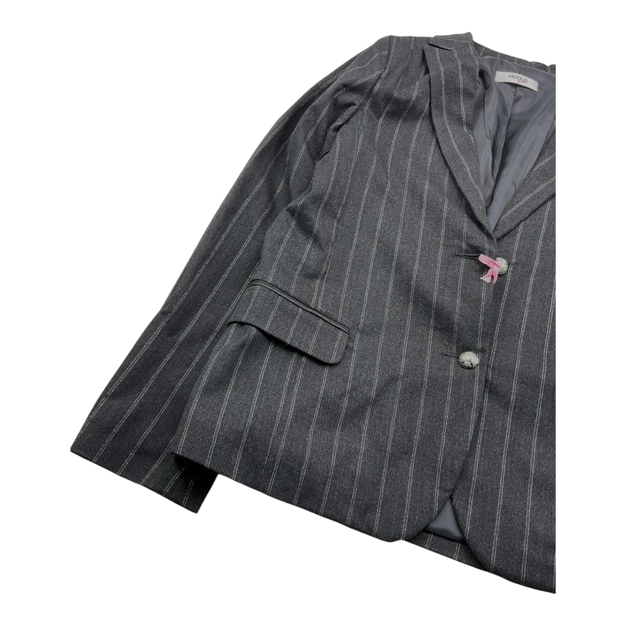 VICOLO giacca tinta unita con fantasia a righe Grigio per Neonata 3141J00130NX GRIGIO VICOLO