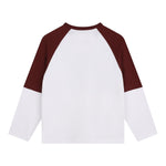 GUESS shirt girocollo tinta unita cn maniche in contrasto Bianco per Bambino T60305 BIANCO GUESS