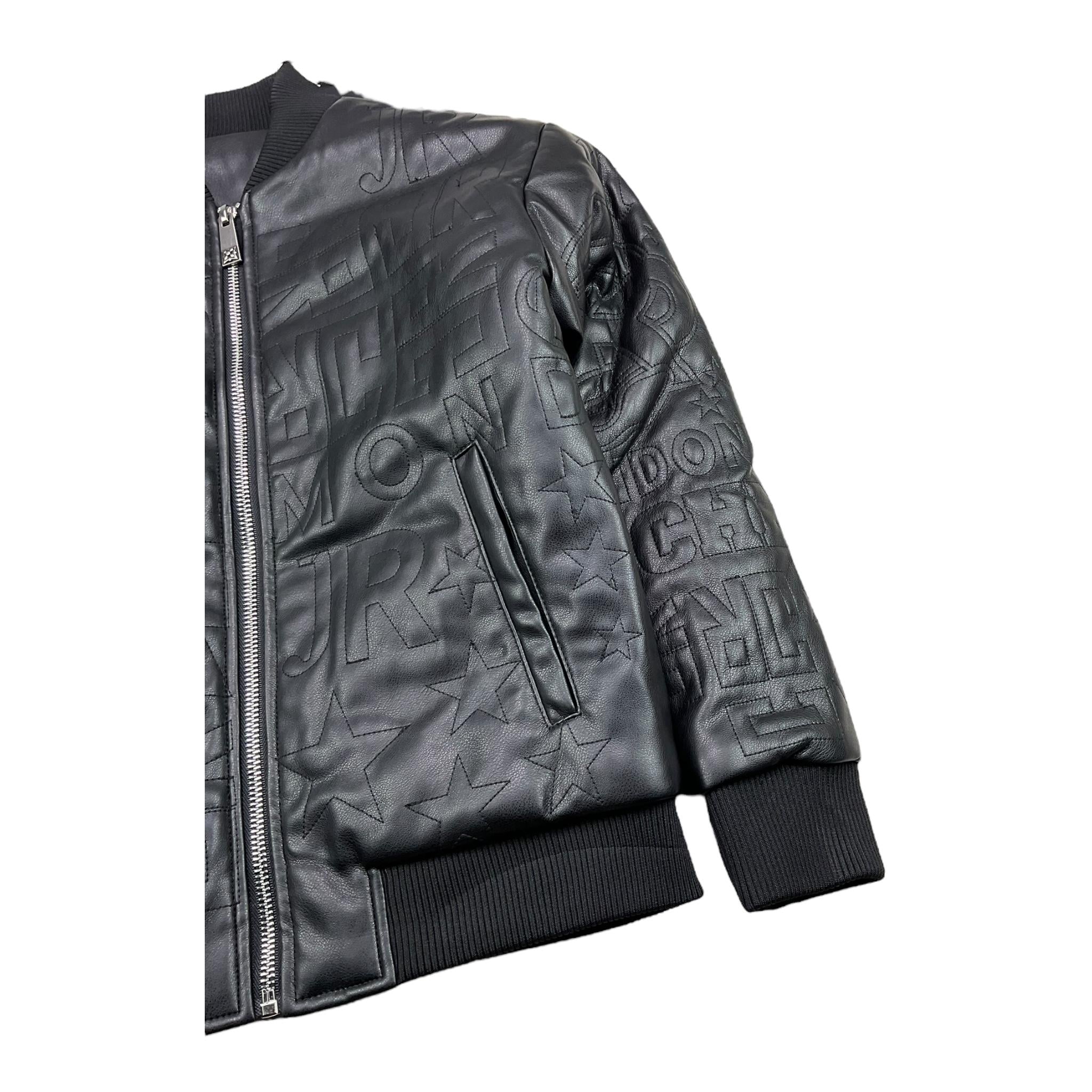 JOHN RICHMOND giubbino tinta unita con ricami logo Nero per Bambino RBA25213GB NERO JOHN RICHMOND