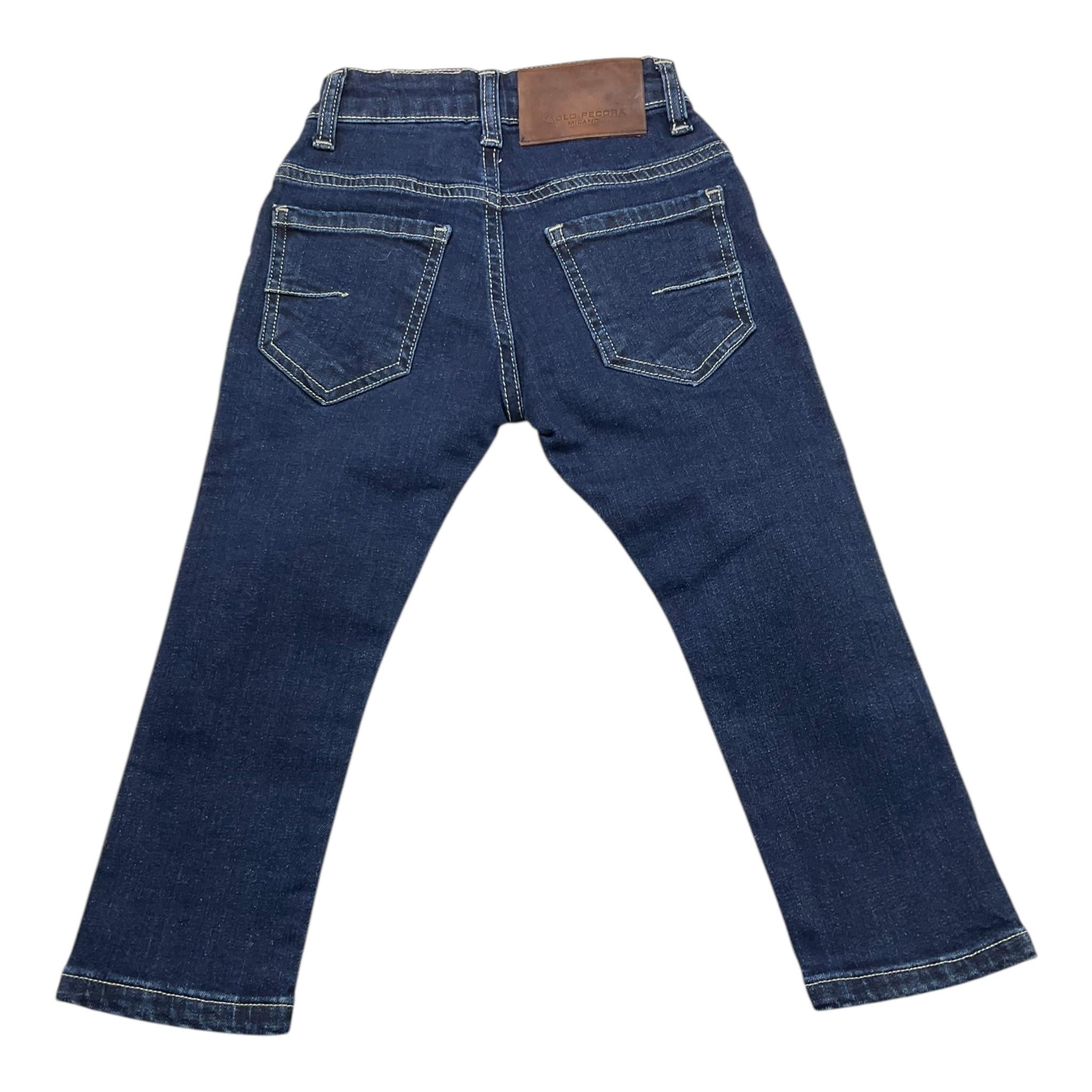 PAOLO PECORA jeans tinta unita con girovita regolabile Blu per Neonato PP3811N BLU PAOLO PECORA