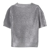 DIESEL t-shirt tinta unita girocollo con logo Argento per Bambina J02069 ARGENTO DIESEL