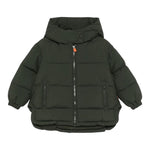 SAVE THE DUCK giubbino tinta unita con cappuccio asimmetrico Verde per Bambino J41256G VERDE SAVE THE DUCK