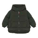 SAVE THE DUCK giubbino tinta unita con cappuccio asimmetrico Verde per Bambino J41256G VERDE SAVE THE DUCK
