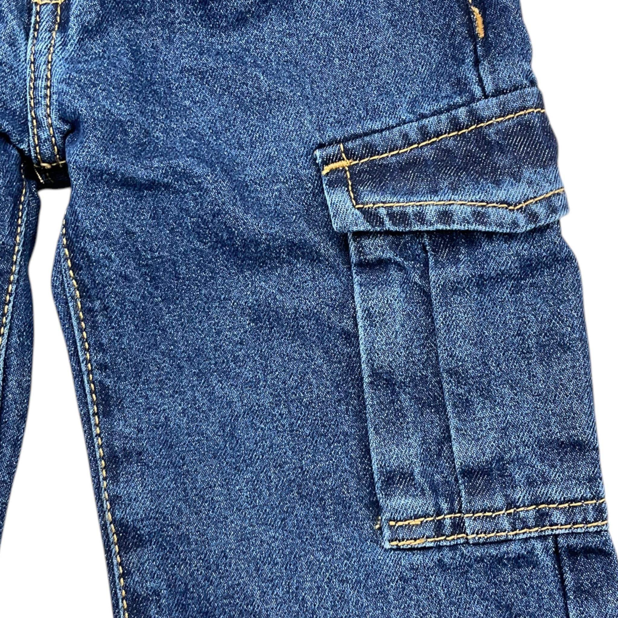 GUESS jeans tinta unita modello a palazzo con girovita regolabile Blu per Neonata K4YA00D5FL0N BLU GUESS