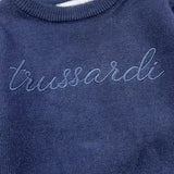 TRUSSARDI maglia girocollo tinta unita Blu per Neonato TIA25011MA BLU TRUSSARDI