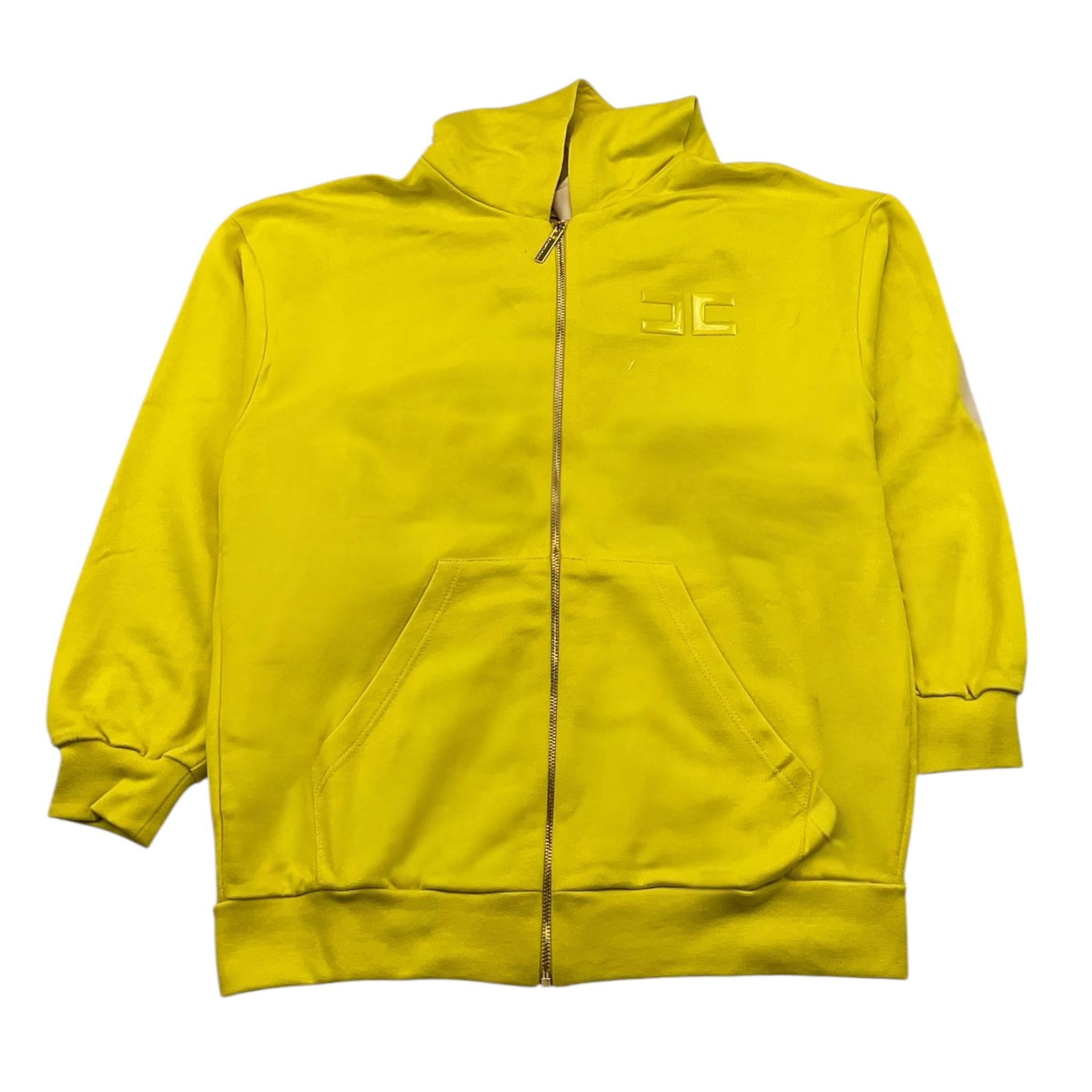 ELISABETTA FRANCHI felpa con zip e cappuccio tinta unita Verde acido per Bambina EFFE123 VERDE ACIDO ELISABETTA FRANCHI