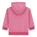 GUESS felpa chiusa con cappuccio tint unita con stampe logo Fuxia per Bambina K4YQ00KA6R4X FUXIA GUESS