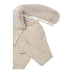 MAYORAL cardigan tinta unita con colletto rimovibile Beige per Bambina 4362XXX BEIGE MAYORAL