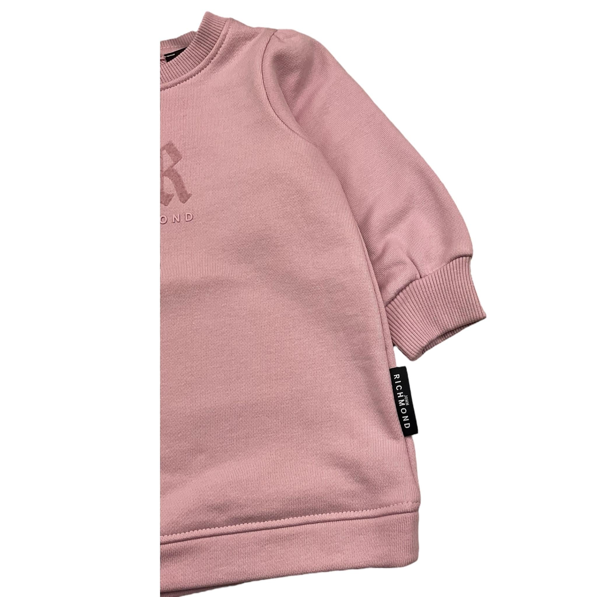 JOHN RICHMOND abito manica lunga tinta unita con logo Rosa per Neonata RIA25019VEA ROSA JOHN RICHMOND