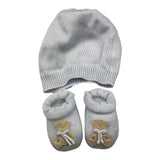 STORY LORIS set babbucce cappello tinta unita Azzurro per Neonato 21230 AZZURRO STORY LORIS