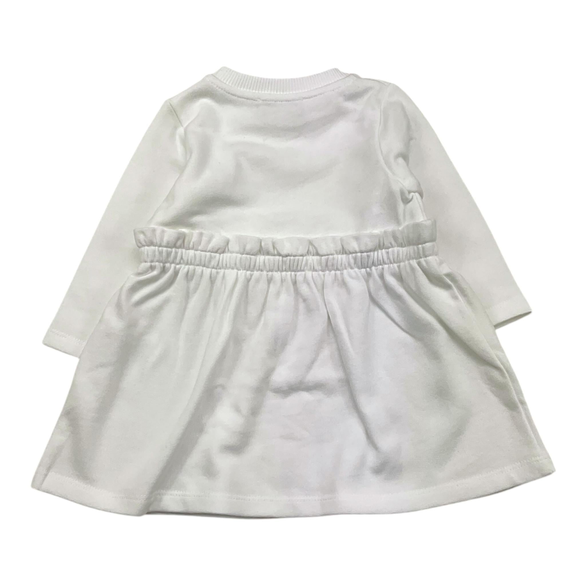 MOSCHINO abito girocollo tinta unita con stampa Bianco per Neonata MDV0CY BIANCO MOSCHINO