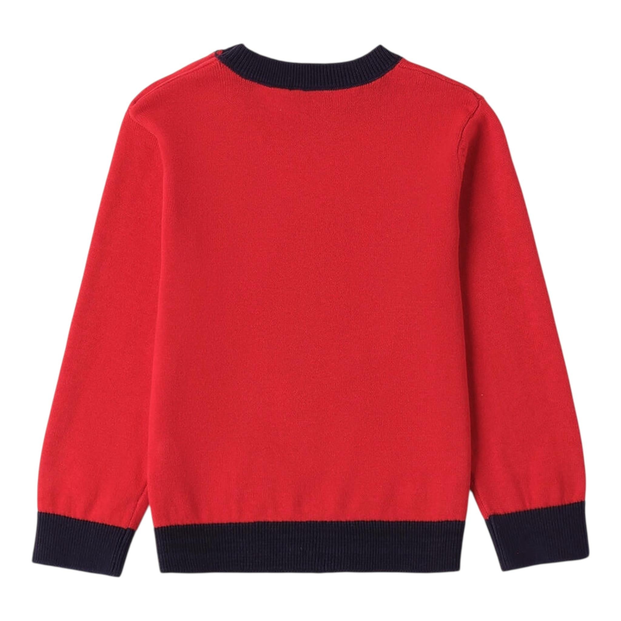 SARABANDA maglia tinta unita con stampa gnomo Rosso per Bambino 0A110X ROSSO SARABANDA