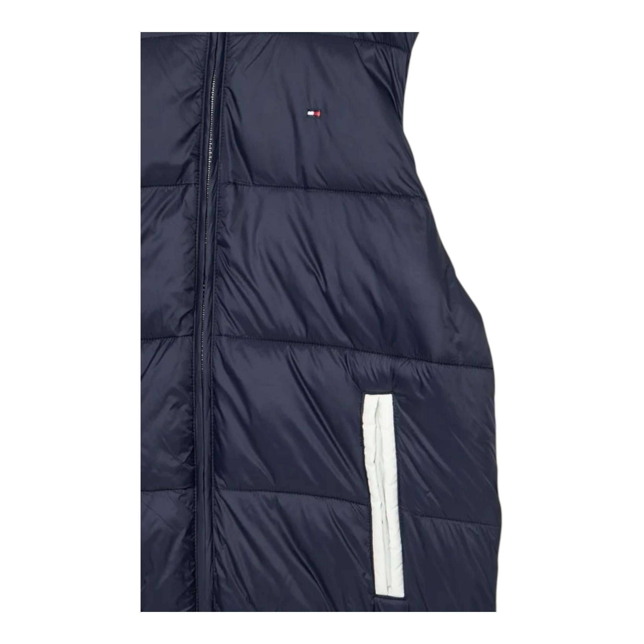 TOMMY HILFIGER giubbino tinta unita con cappuccio e maniche in contrasto Blu per Bambino KB0KB09465X BLU TOMMY HILFIGER