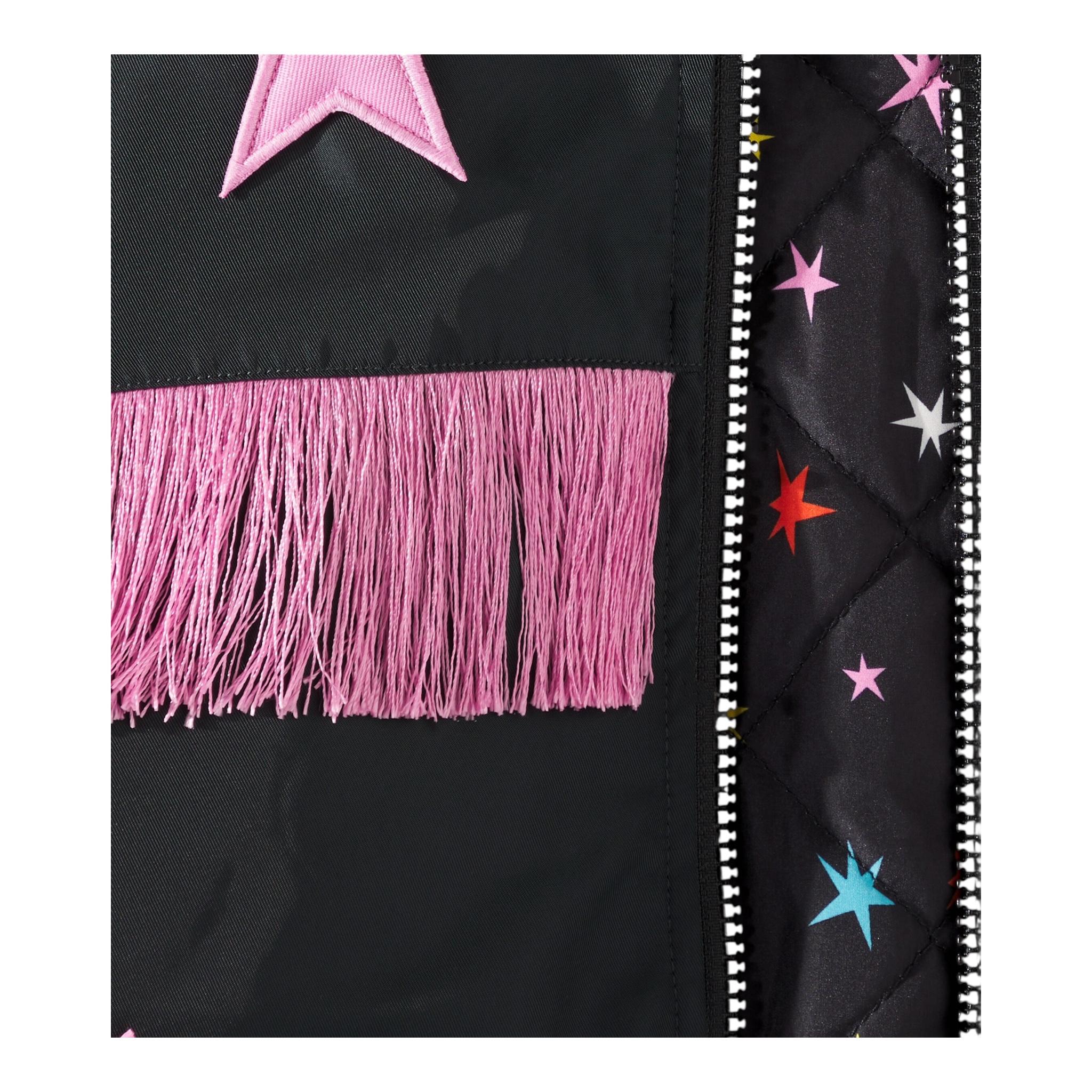 STELLA McCARTNEY giubbino tinta unita con frange Nero per Bambina TV2B57 NERO STELLA McCARTNEY