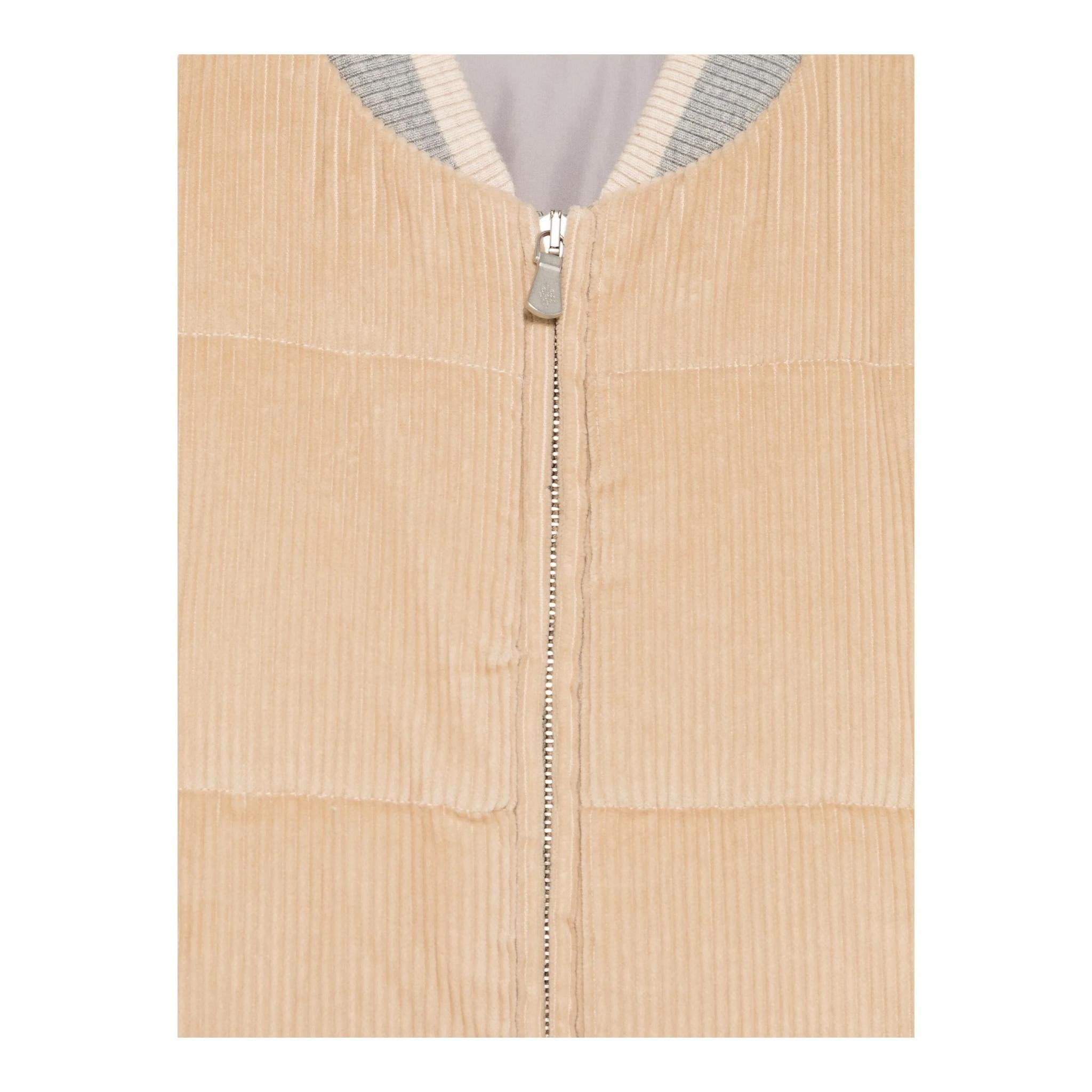 ELEVENTY giubbino tinta unita con zip e profili in contrasto Beige per Bambino EV2P37X BEIGE ELEVENTY