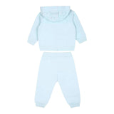 MOSCHINO completo 2 pezzi felpa-pantalone tinta unita Azzurro per Neonato MMK04 AZZURRO MOSCHINO