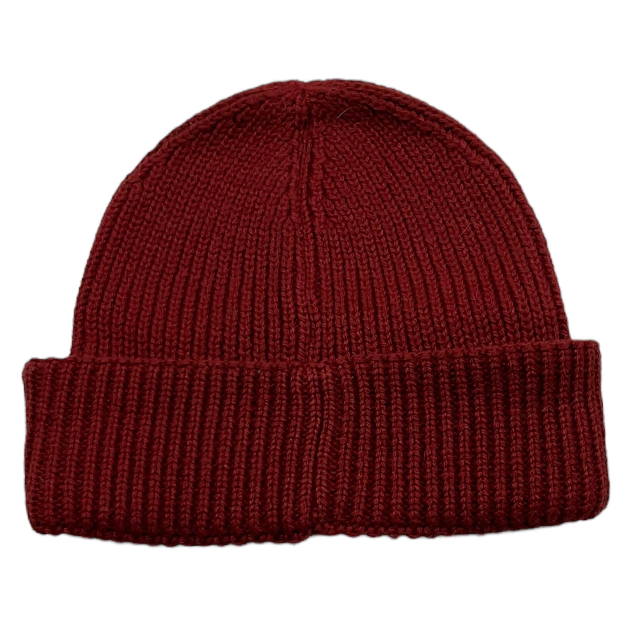 K-WAY cappello tinta unita con logo Bordeaux per Neonata K1151RW BORDEAUX K-WAY