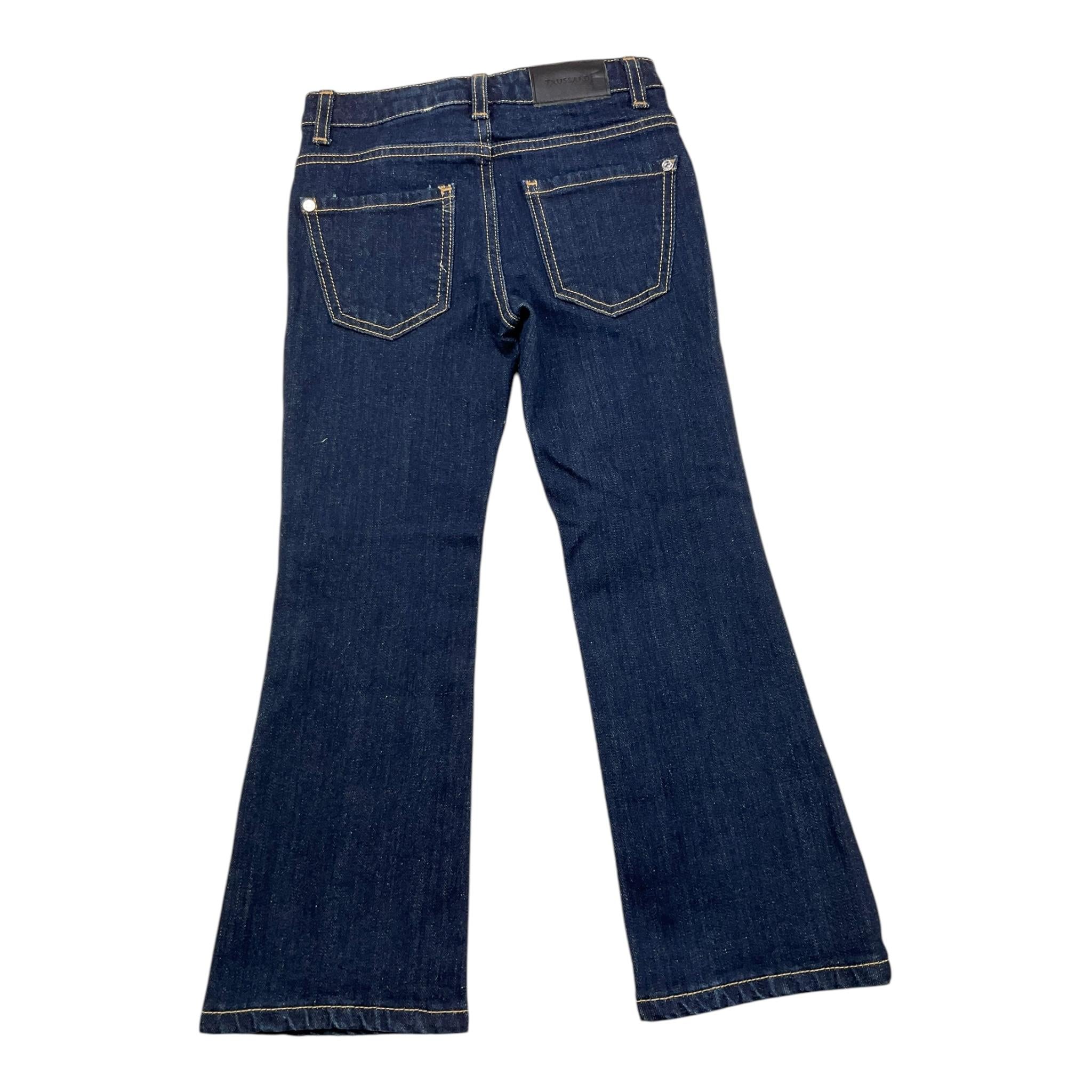 TRUSSARDI jeans tinta unita modello zampa Blu per Bambina TGA25101JE BLU TRUSSARDI