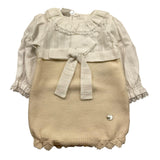 PAZ RODRIGUEZ pagliaccetto manica lunga bicolore Panna per Neonata 0051110722 PANNA PAZ RODRIGUEZ