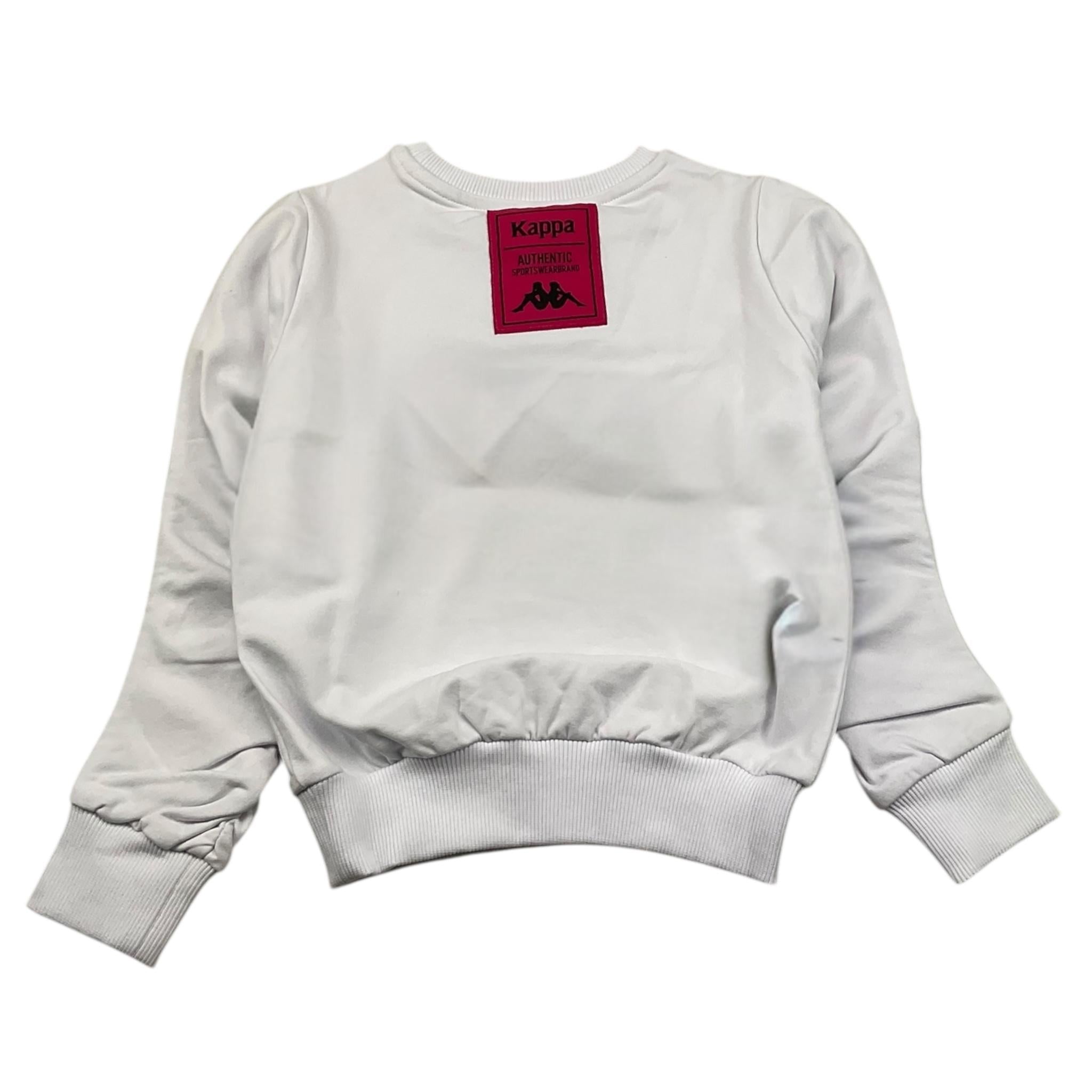 KAPPA felpa chiusa girocollo con stampa logo Bianco per Bambina 3741F0129 BIANCO KAPPA