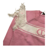 TWINSET maglia girocollo tinta unita con frange Rosa per Neonata 242GJ3163 ROSA TWINSET