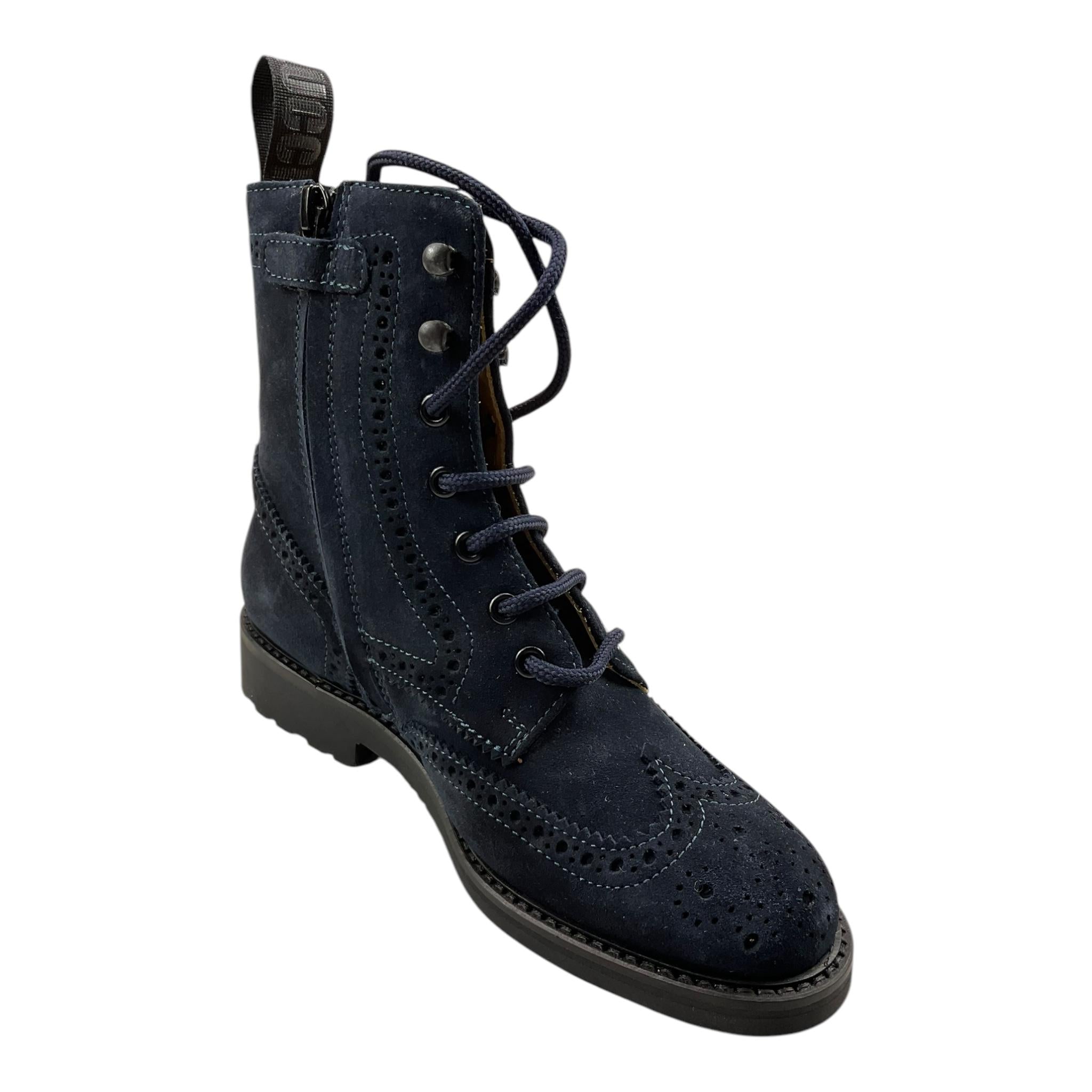 GALLUCCI stivale tinta unita con lacci Blu per Bambino J30223AM BLU GALLUCCI