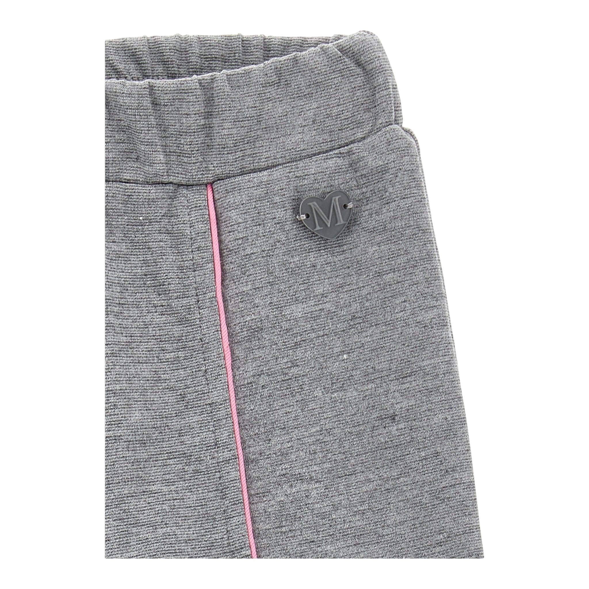 MONNALISA leggins tinta unita con profili in contrasto Grigio per Neonata 37D405 GRIGIO MONNALISA
