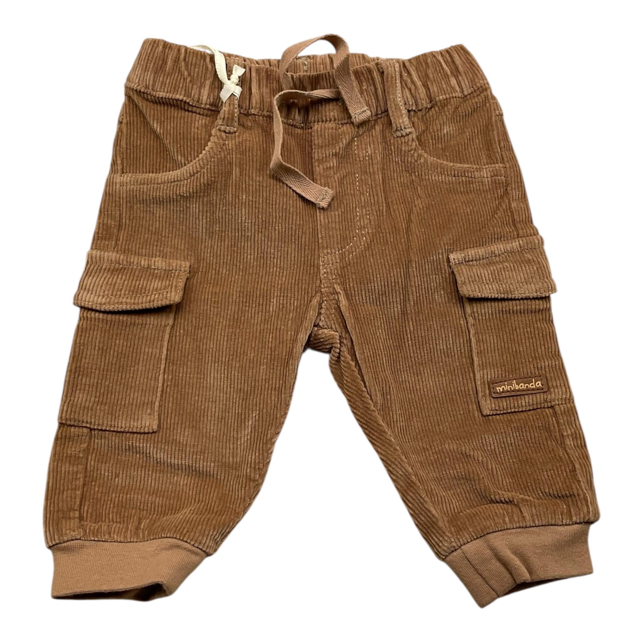 MINI BANDA pantalone tinta unita con elastico in vita Marrone per Neonato 3A639X MARRONE MINI BANDA