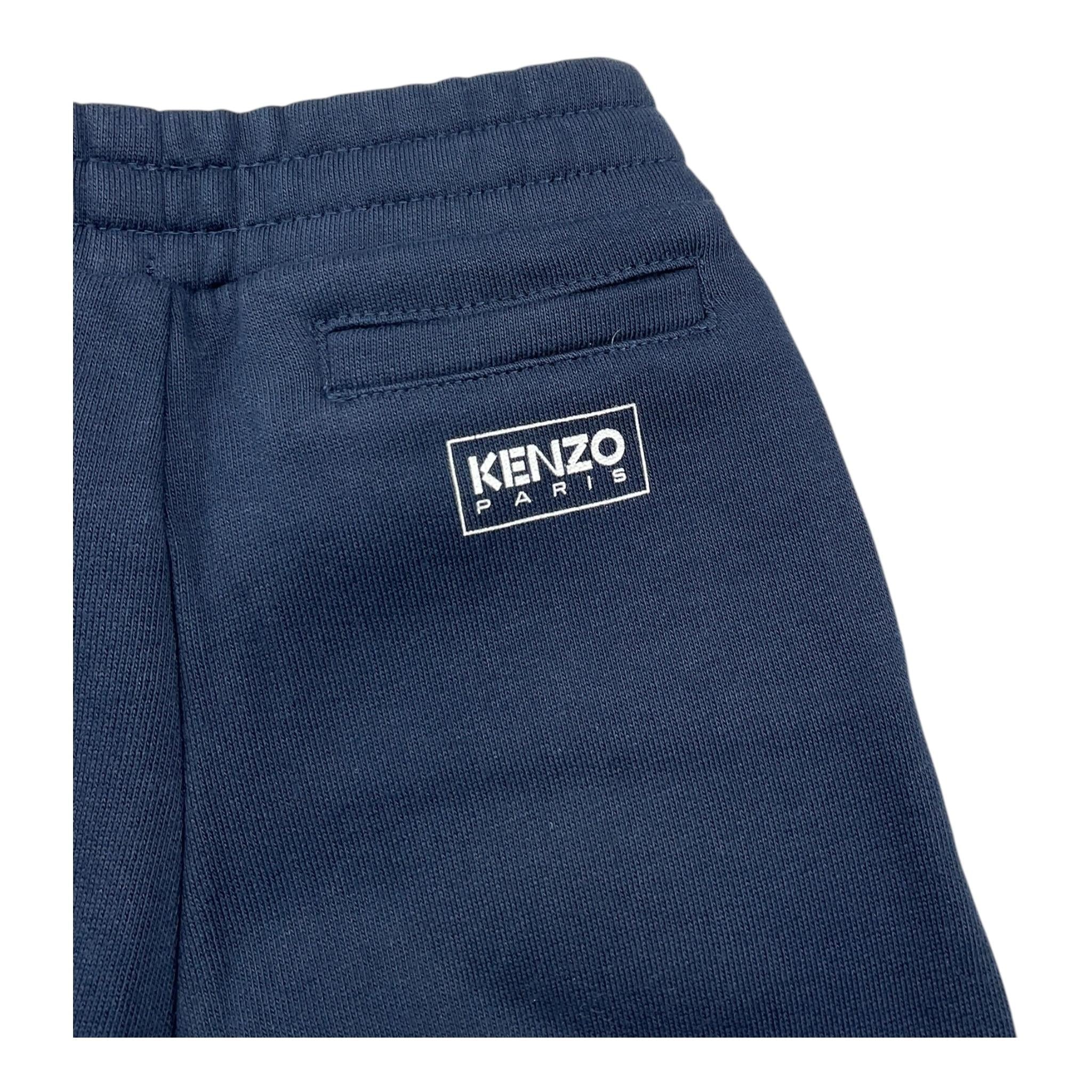 KENZO pantalone tuta tinta unita con logo Blu per Neonato K04232 BLU KENZO