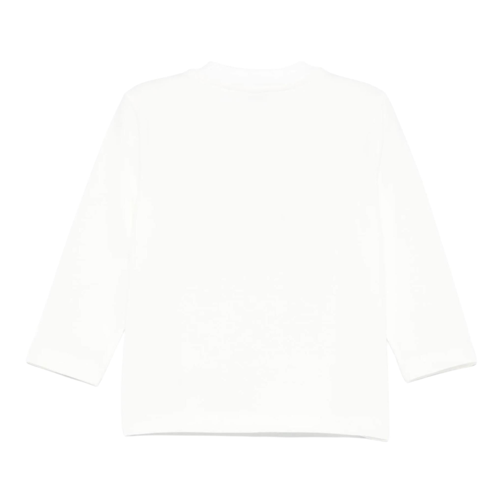 IL GUFO shirt girocollo tinta unita con ricami Panna per Neonato A24TA355MF002 PANNA IL GUFO