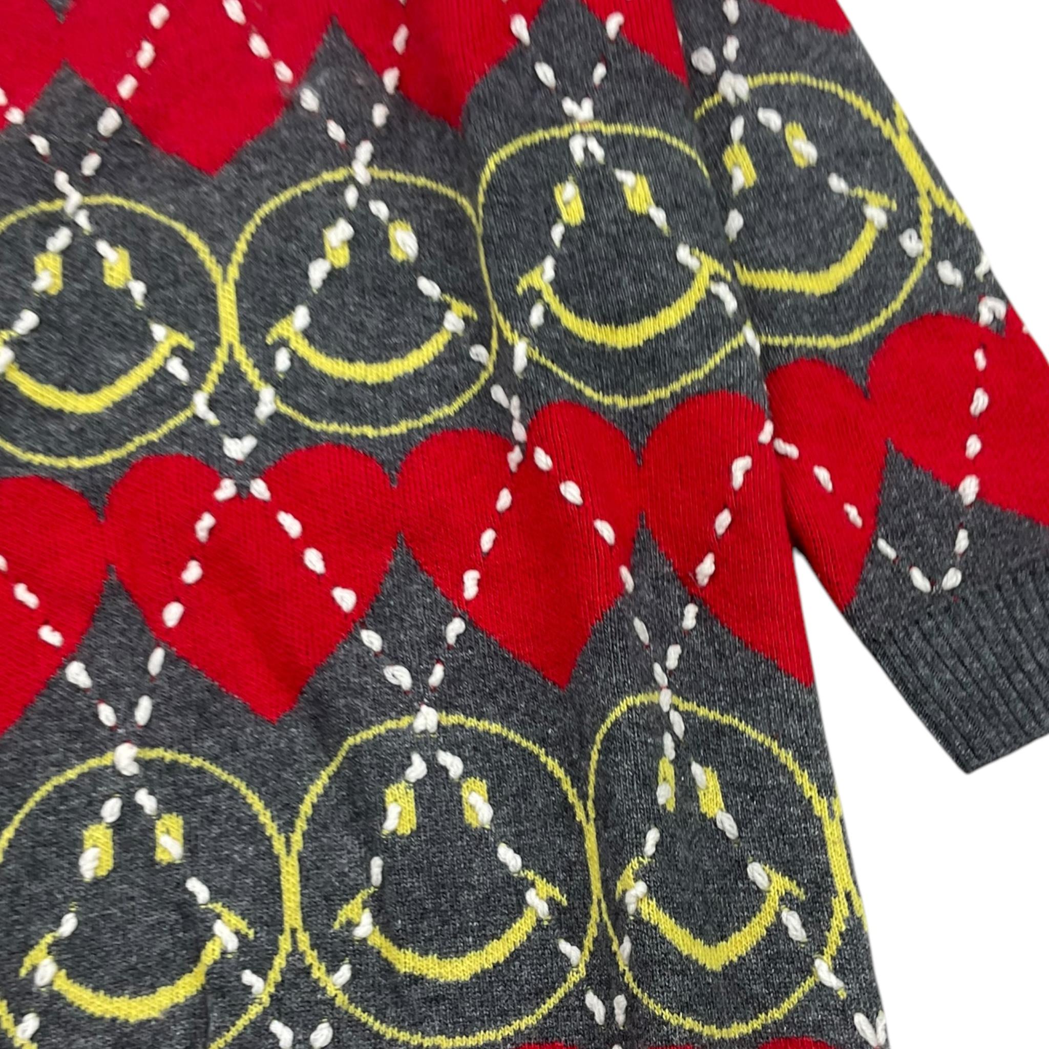MOSCHINO abito in maglia tinta unita con stampa Grigio per Bambina HDV0H5 GRIGIO MOSCHINO