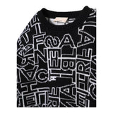 ELISABETTA FRANCHI maglia girocollo tinta unita con stampe in contrasto Nero per Bambina EGMA029 NERO ELISABETTA FRANCHI