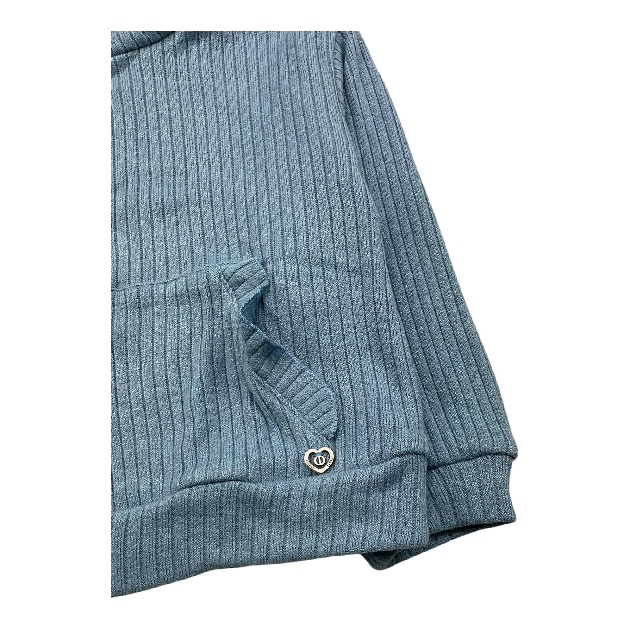 PLEASE maglia girocollo tinta unita Azzurro per Bambina LB5107G65 AZZURRO PLEASE