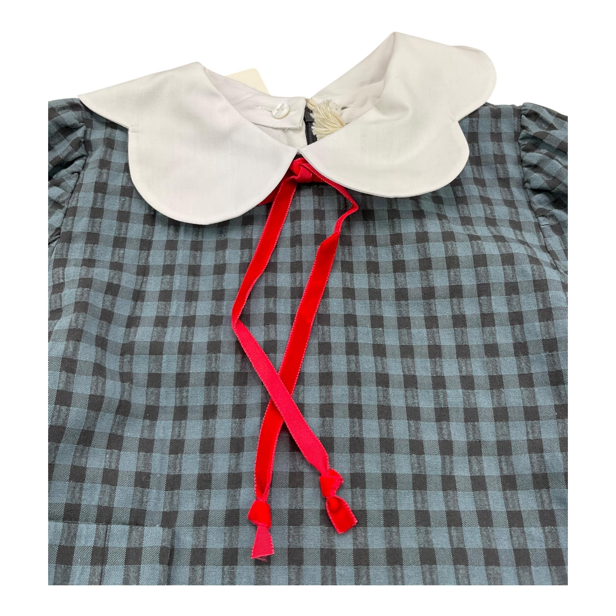ILFAROBIMBI abito manica lunga fantasia quadri Grigio per Bambina GELSO GRIGIO ILFAROBIMBI