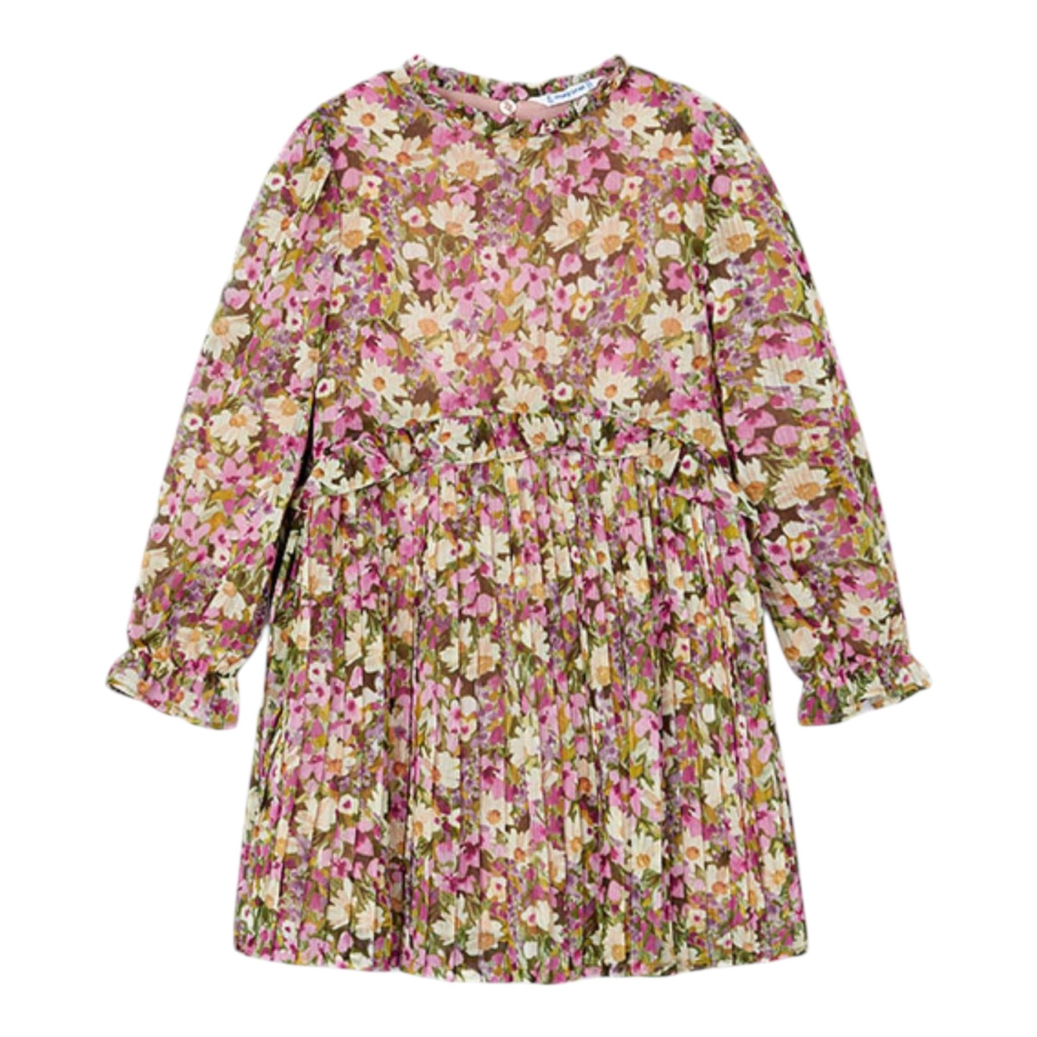 MAYORAL abito in camicia tinta unita con fantasia Multicolor per Bambina 49133 MULTICOLOR MAYORAL