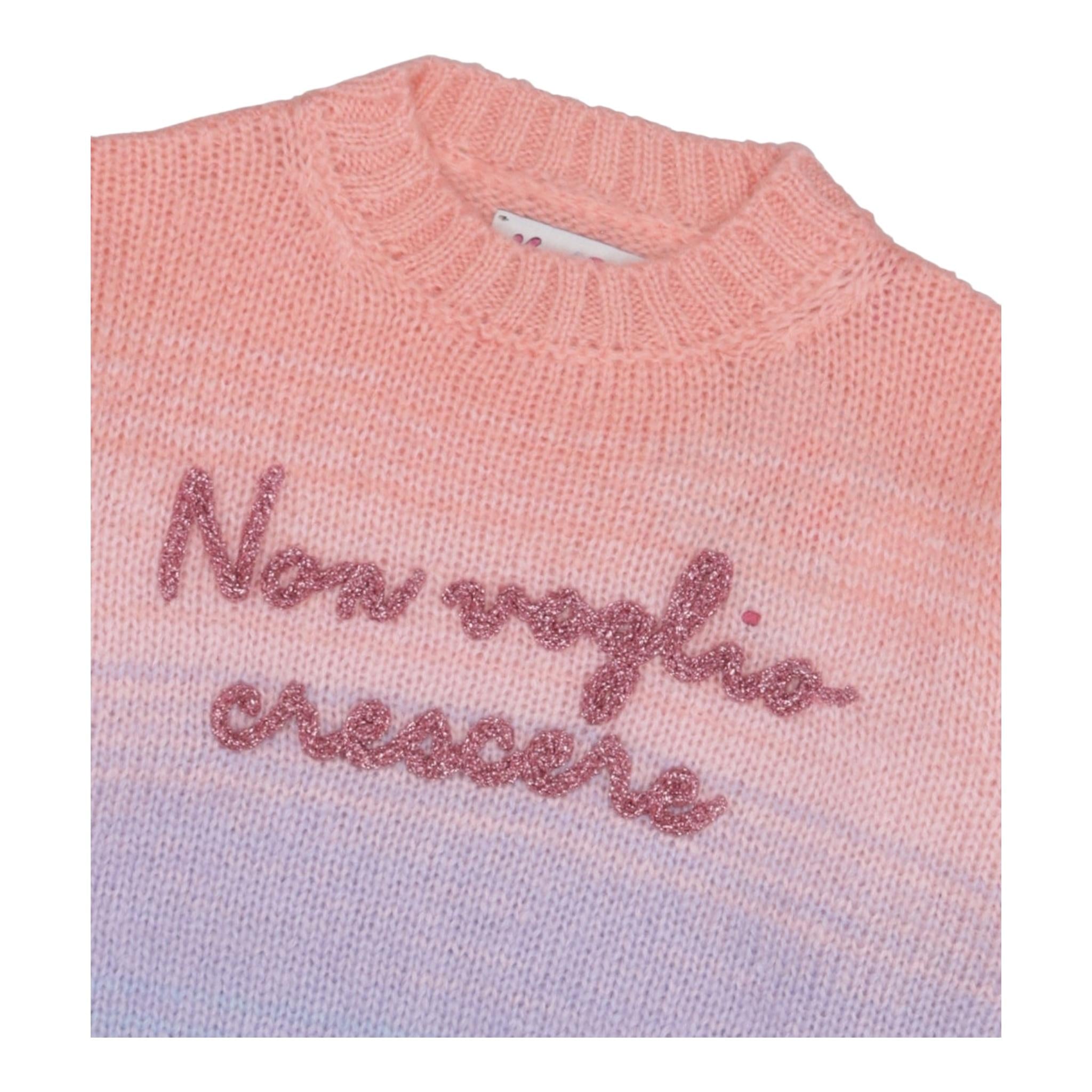 SAINT BARTH maglia girocollo tinta unita con stampa Rosa per Bambina JSS001X ROSA SAINT BARTH